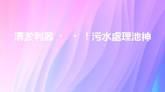 清淤利器！污水處理池神奇設(shè)備，告別堵塞困擾？